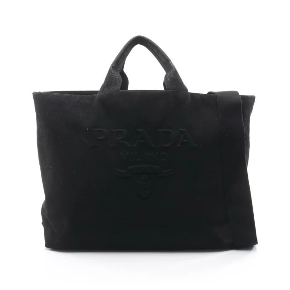 Prada Drill Tote Bag Canvas Black
